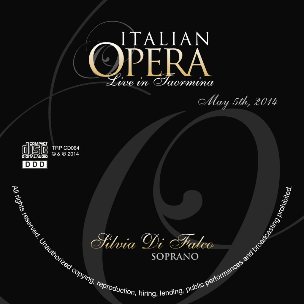 CD Silvia Di Falco, Soprano. Italian Opera Live in Taormina